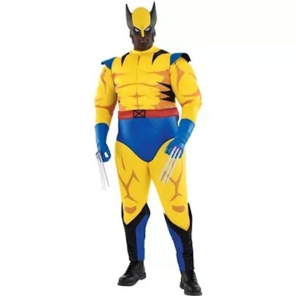 Adult Plus 48-52 Wolverine X-Men '97 Halloween Costume